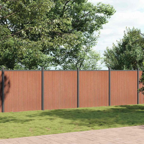 Berkfield Fence Panel Brown 872x186 cm WPC 2