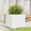 Berkfield Garden Planter White 80x80x72 cm Solid Wood Pine 3