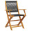 Berkfield 3 Piece Bistro Set Black Polypropylene and Solid Wood 3