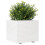Berkfield Garden Planter White 80x80x72 cm Solid Wood Pine 4