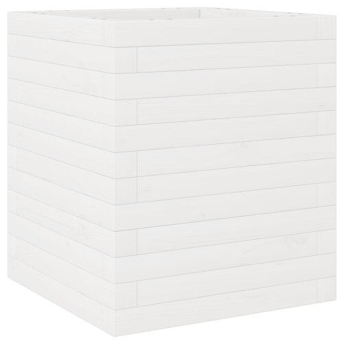 Berkfield Garden Planter White 40x40x46 cm Solid Wood Pine 1