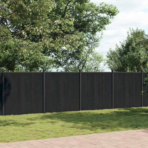 Berkfield Fence Panel Grey 1391x186 cm WPC 2