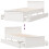 Berkfield Bed Frame without Mattress with Headboard White 90x190 cm Single Solid Wood Pine 6