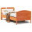 Berkfield Bed Frame without Mattress Wax Brown 100x200 cm Solid Wood Pine 2