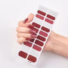 Waterproof 3D Nail Stickers Full Cover Wraps Set with Long Lasting Shine Easy Removal Color ss032