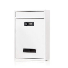 Modern Wall Mounted Mailbox with Secure Combination Lock, Stainless Steel Weatherproof Letter Box