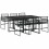 Berkfield 7 Piece Garden Dining Set Black Poly Rattan 2