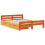 Berkfield Bed frame without Mattress Wax Brown 150x200 cm King Size Solid Wood Pine 3