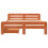 Berkfield Bed frame without Mattress Wax Brown 150x200 cm King Size Solid Wood Pine 4