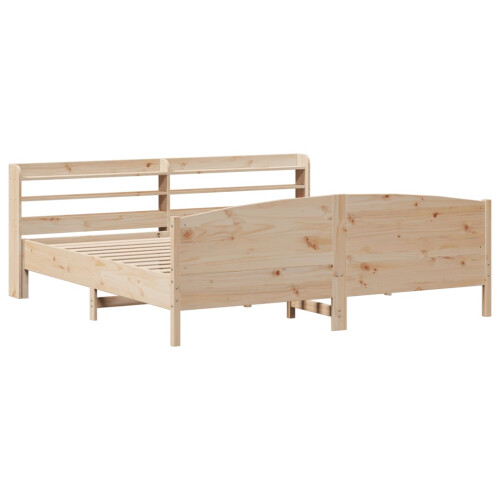 Berkfield Bed Frame without Mattress 180x200 cm Super King Solid Wood Pine 2