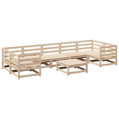 Berkfield 8 Piece Garden Sofa Set Solid Wood Pine 1