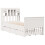 Berkfield Bookcase Bed without Mattress White 75x190 cm Small Single Solid Wood Pine 3