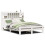 Berkfield Bookcase Bed without Mattress White 140x190 cm Solid Wood Pine 2