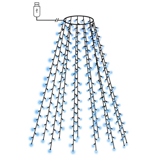 Berkfield Christmas Tree Net Lights with 180 LEDs Blue 180 cm 1