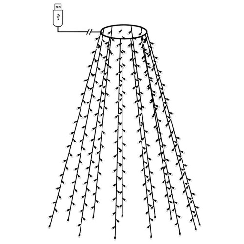 Berkfield Christmas Tree Net Lights with 180 LEDs Blue 180 cm 2