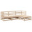 Berkfield 4 Piece Garden Sofa Set Solid Wood Pine 2