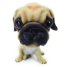Cute Pug Bobble Head for Car Dashboard Ornament, Durable and Easy Clean Gift Decoration