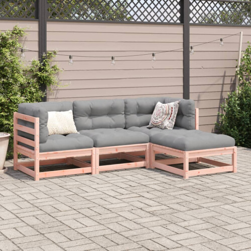 Berkfield 4 Piece Garden Sofa Set Solid Wood Douglas Fir 2
