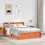 Berkfield Bed Frame with Headboard Wax Brown 140x190 cm Solid Wood Pine 3