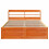 Berkfield Bed Frame with Headboard Wax Brown 140x190 cm Solid Wood Pine 4