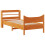 Berkfield Bed Frame with Headboard Wax Brown 75x190 cm Small Single Solid Wood Pine 2