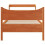 Berkfield Bed Frame with Headboard Wax Brown 75x190 cm Small Single Solid Wood Pine 4