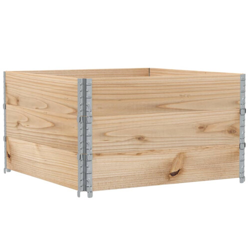 Berkfield Pallet Collars 3 pcs 100x100 cm Solid Wood Pine 1