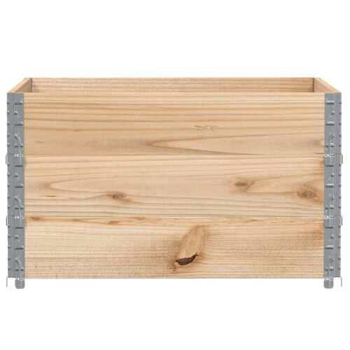 Berkfield Pallet Collars 3 pcs 100x100 cm Solid Wood Pine 2
