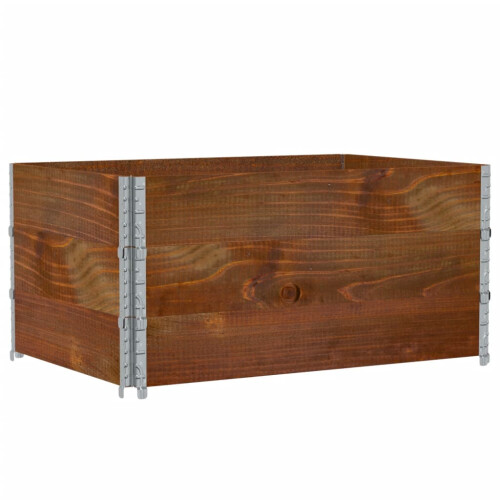 Berkfield Pallet Collars 3 pcs Brown 120x80 cm Solid Wood Pine 1