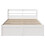 Berkfield Bed Frame with Headboard White 135x190 cm Double Solid Wood Pine 4