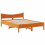 Berkfield Bed Frame with Headboard Wax Brown 140x190 cm Solid Wood Pine 5