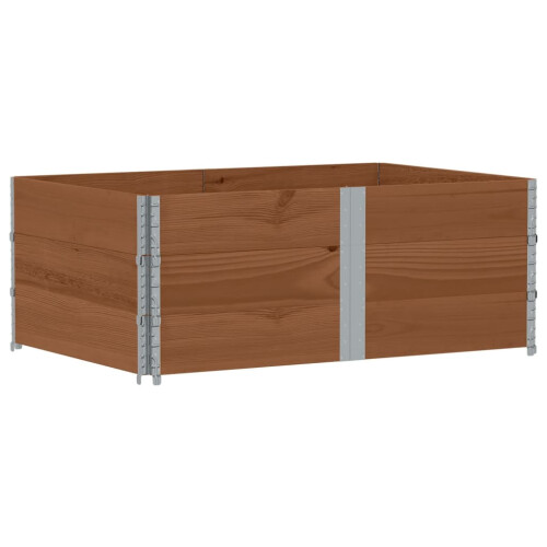 Berkfield Pallet Collars 3 pcs Brown 150x100 cm Solid Wood Pine 1
