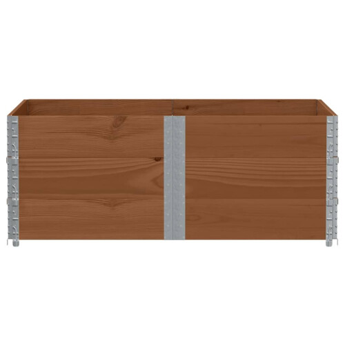 Berkfield Pallet Collars 3 pcs Brown 150x100 cm Solid Wood Pine 2
