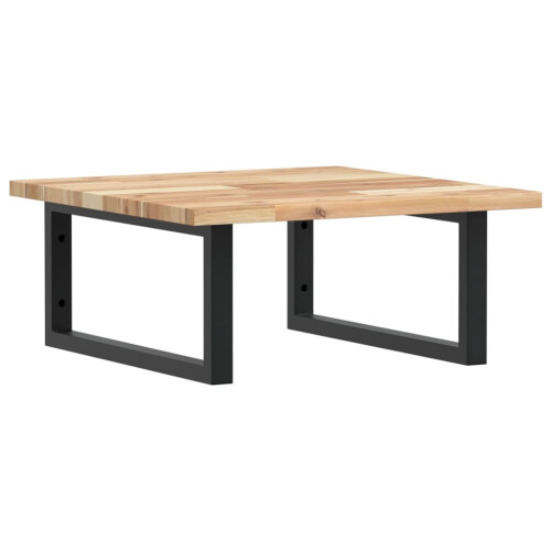 Berkfield Basin Shelf Wall Mounted Steel and Solid Wood Acacia 1