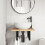 Berkfield Basin Shelf Wall Mounted Steel and Solid Wood Acacia 3