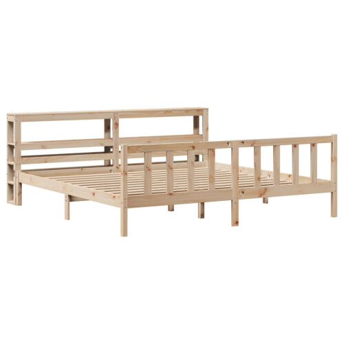 Berkfield Bed Frame without Mattress 180x200 cm Super King Solid Wood Pine 2
