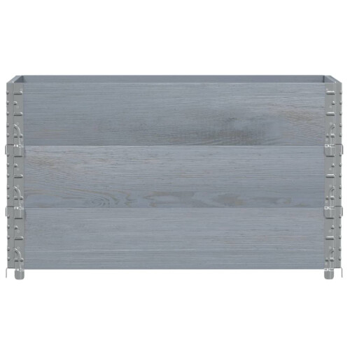 Berkfield Pallet Collars 3 pcs Grey 100x50 cm Solid Wood Pine 2