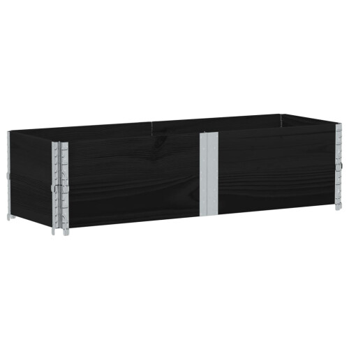 Berkfield Garden Planter Black 150x50 cm Solid Wood Pine 1