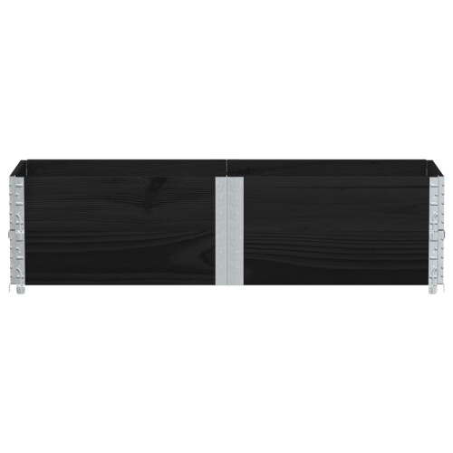 Berkfield Garden Planter Black 150x50 cm Solid Wood Pine 2