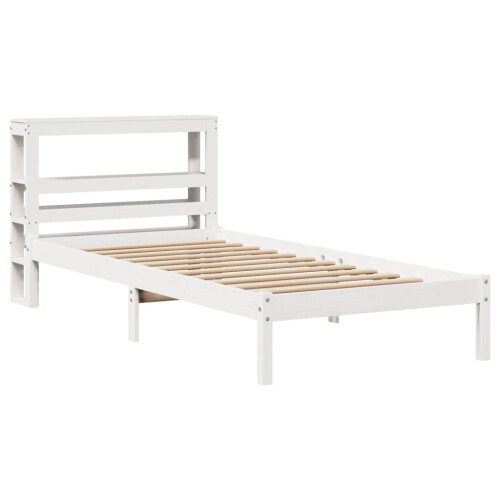 Berkfield Bed Frame without Mattress White 90x190 cm Single Solid Wood Pine 2