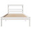 Berkfield Bed Frame without Mattress White 90x190 cm Single Solid Wood Pine 4