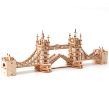 London Tower Bridge 3D Wooden Puzzle for Adults, DIY Architecture Model Kit with Precision‑Cut Pieces
