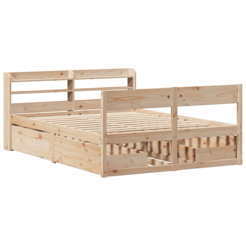 Berkfield Bed Frame without Mattress 135x190 cm Double Solid Wood Pine 2