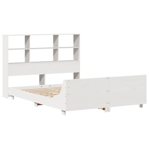Berkfield Bed Frame without Mattress White 140x190 cm Solid Wood Pine 2