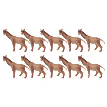 Mini Prehistoric Animal Figures 10Pcs Toy Animal Playset with Giant Rhinoceros Model Educational Gift for Kids