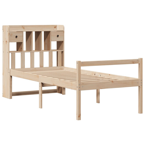 Berkfield Bookcase Bed without Mattress 90x190 cm Single Solid Wood Pine 2