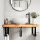 Berkfield Basin Shelf Wall Mounted Steel and Solid Wood Acacia 3