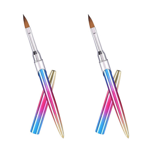 2Pièces Pinceaux Nail Art Multi- Pour Précis