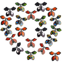 20 Pcs Flying Butterfly Toy Wind Up Butterfly, Rubber Band Powered Retro Design for Surprise Cards and Party Gifts
