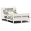 Berkfield Bookcase Bed without Mattress White 135x190cm Double Solid Wood Pine 2